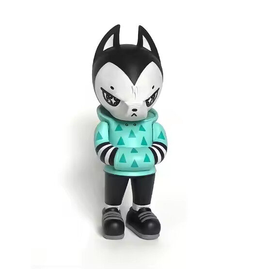 designer vinyl figurines blue armor hero character