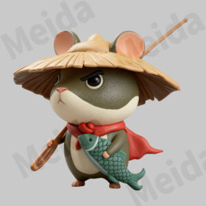 Chinese zodiac rat figurine cartoon character display