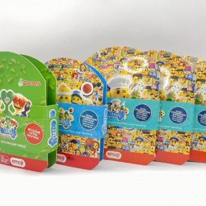 Emoji suction cup toy series display packaging overview
