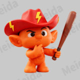 Colorful elves lightning cowboy elf figurine character display