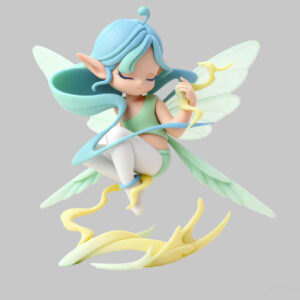 Elf PVC figurine with fantasy costume and elegant standing pose