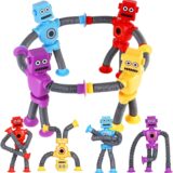 TPR suction cup robot toy with modular parts