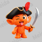 Colorful elves pirate rogue elf figurine character display