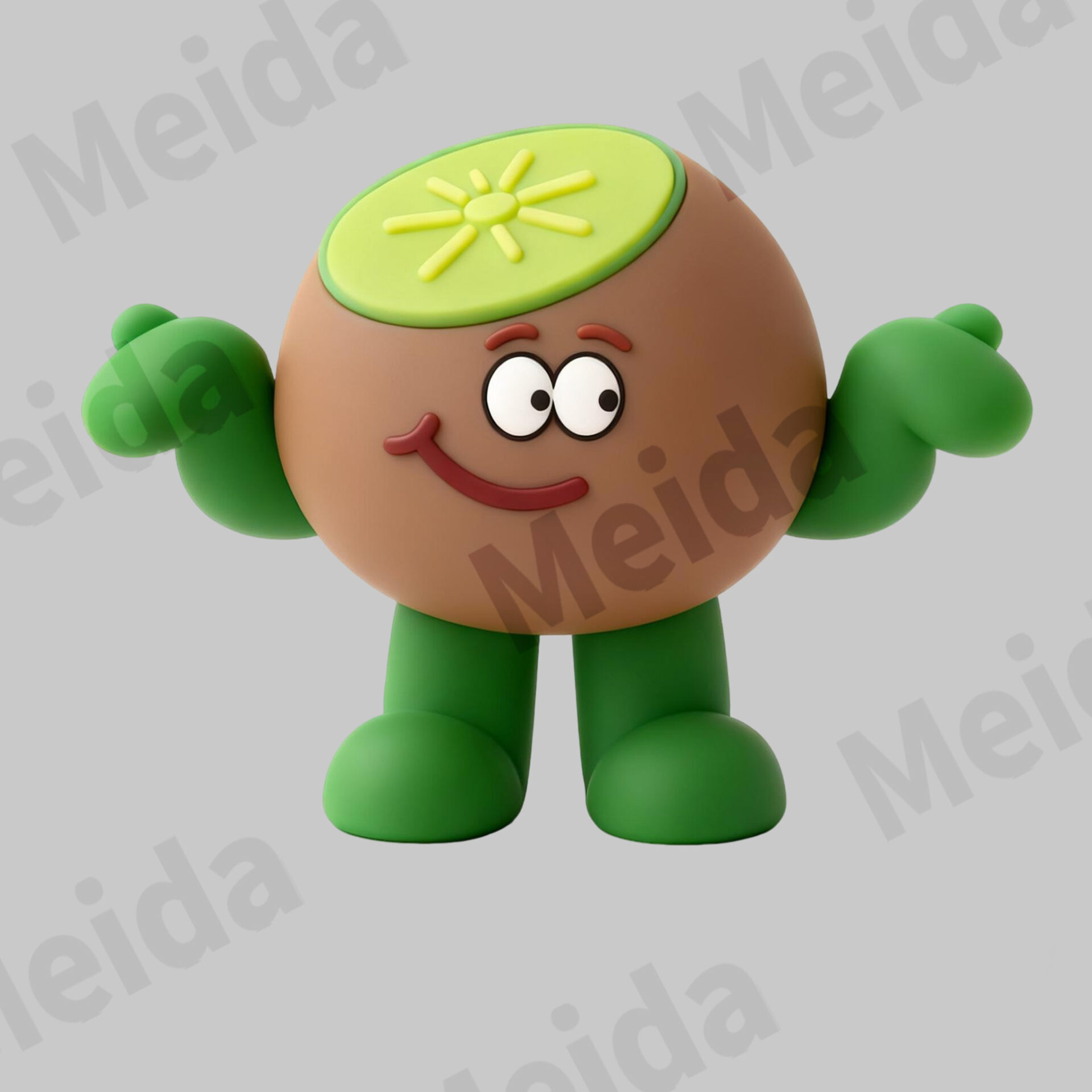 Superfoodies kiwi character figurine with rolling playful form