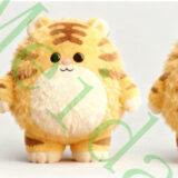 plush coffee cat front and back view