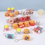 PU hamburger and fries soft food toy set