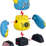 translucent educational building toys snap fit monster figure