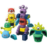 Build monster modular figures assembled character front view