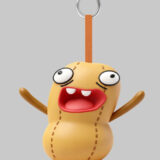 Crazy peanut baby PVC keychain with open mouth and raised arms