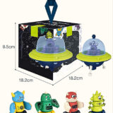 Modular monster toy parts stacking structure detail