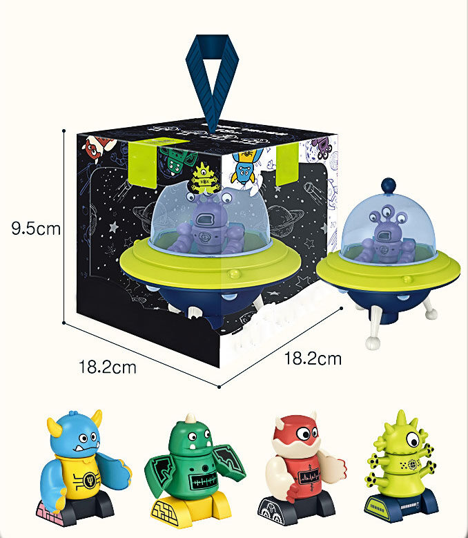 Modular monster toy parts stacking structure detail