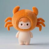 Little Crab Buddy PVC face plush toy character
