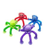 TPR suction cup octopus toy with flexible legs