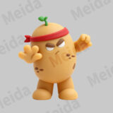 Superfoodies ginger fighter figurine showing dynamic action pose