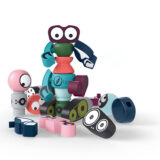 Kids build monster modular figures creative play set