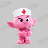 Colorful elves nurse elf figurine character display