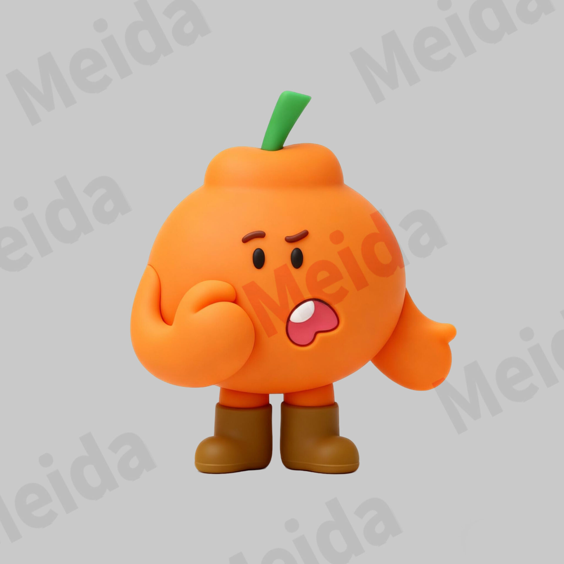 Superfoodies orange citrus figurine with lively playful motion