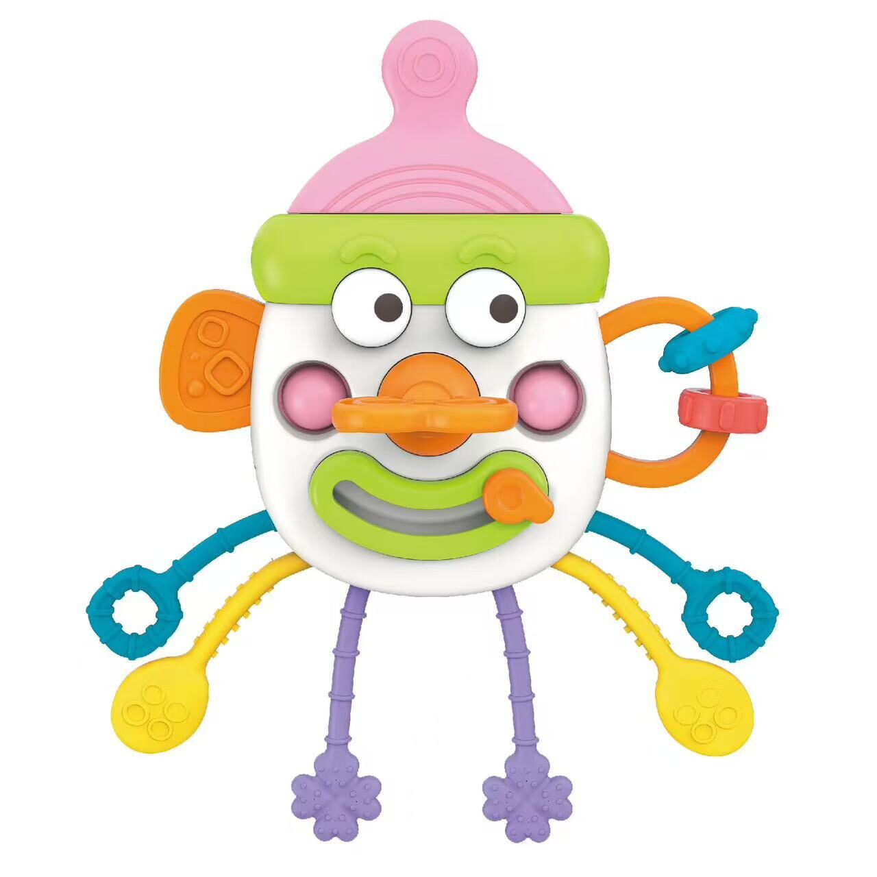 blow molded face assembly toy with mix and match parts