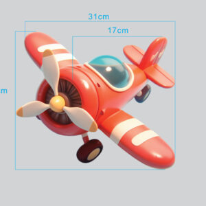 Sunny prop playplane metal model with bright color aircraft styling