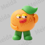 Superfoodies peach character figurine with expressive mood details