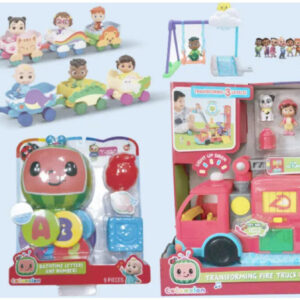 Cocomelon interactive learning toys playset with character vehicles