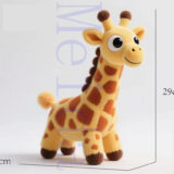 plush giraffe toy fabric detail with soft texture and embroidered eyes