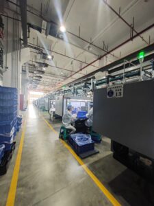 Toy injection molding workshop with production machines in China